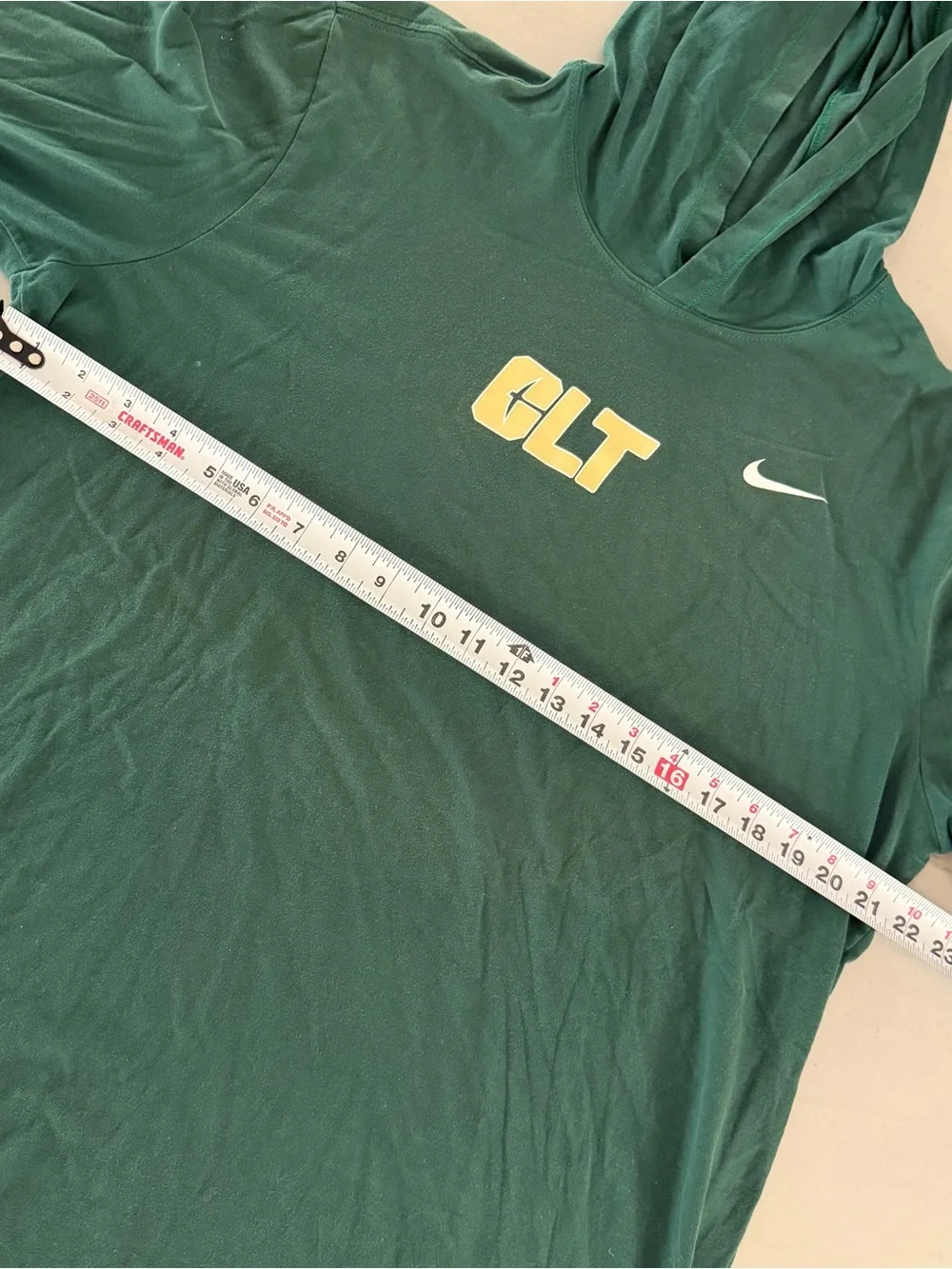 UNC Charlotte 49ers Hoodie Men Large Green Nike Dri Fit Lightweight Sweatshirt